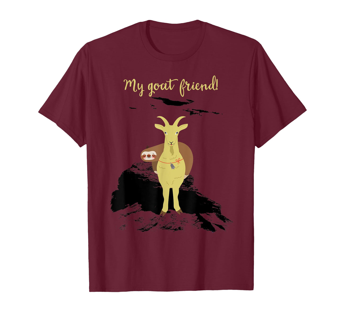 Funny My Goat Friend Sloth Lovers Goat Lovers T-Shirt