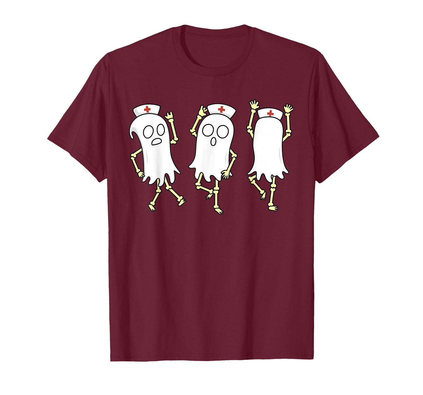 Funny Nurse Ghost Dance Cute Halloween Medical Costume T-Shirt