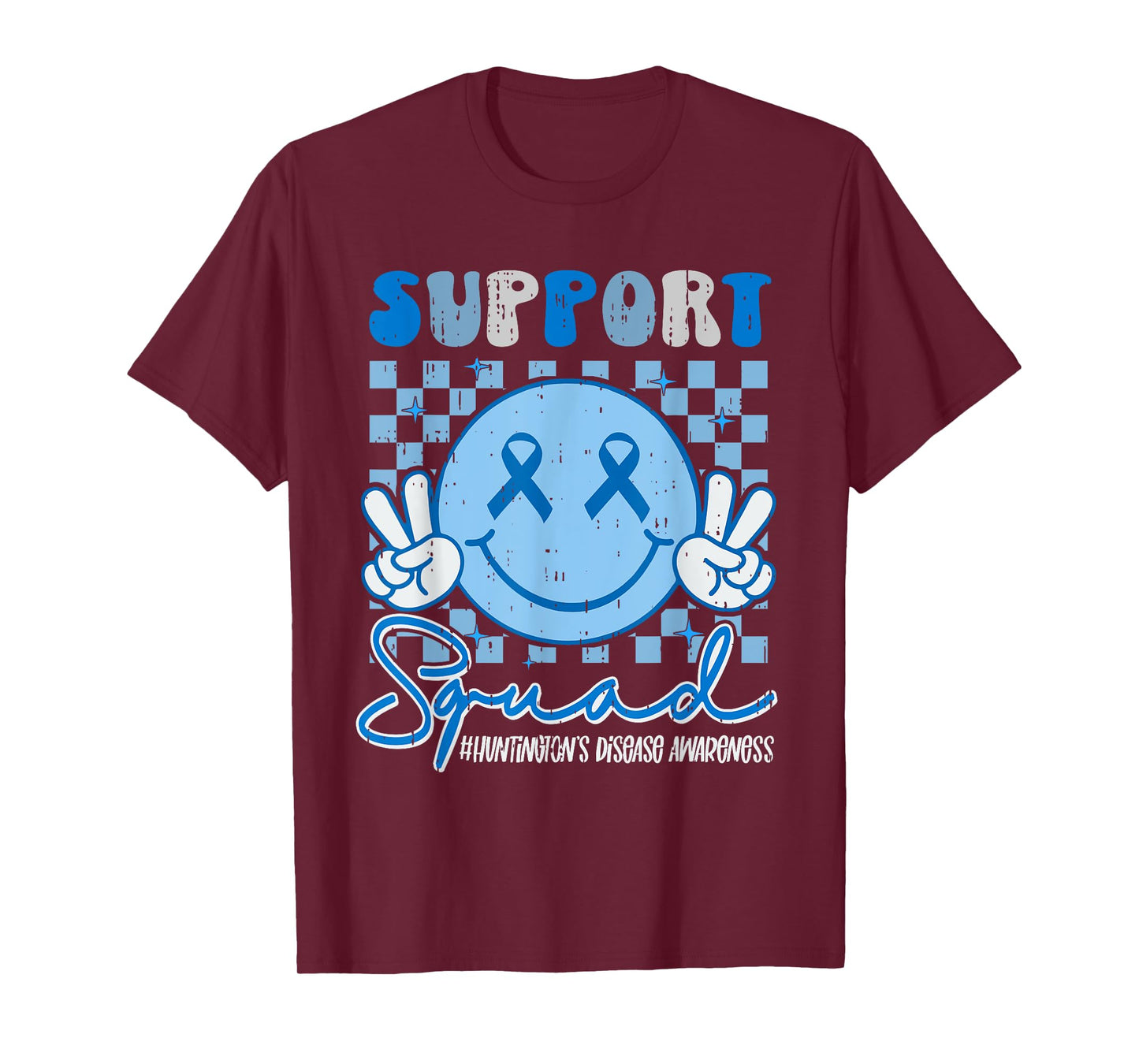 Support Squad Huntington’s Disease Awareness HD Smile Face T-Shirt