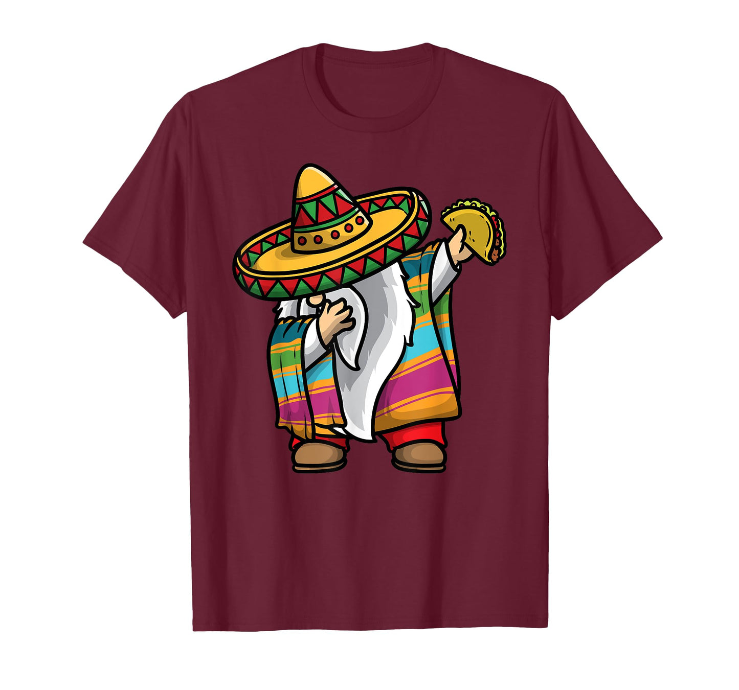 Cinco De Mayo Gnomes Taco Mexican Gnome Poncho Kids Women T-Shirt