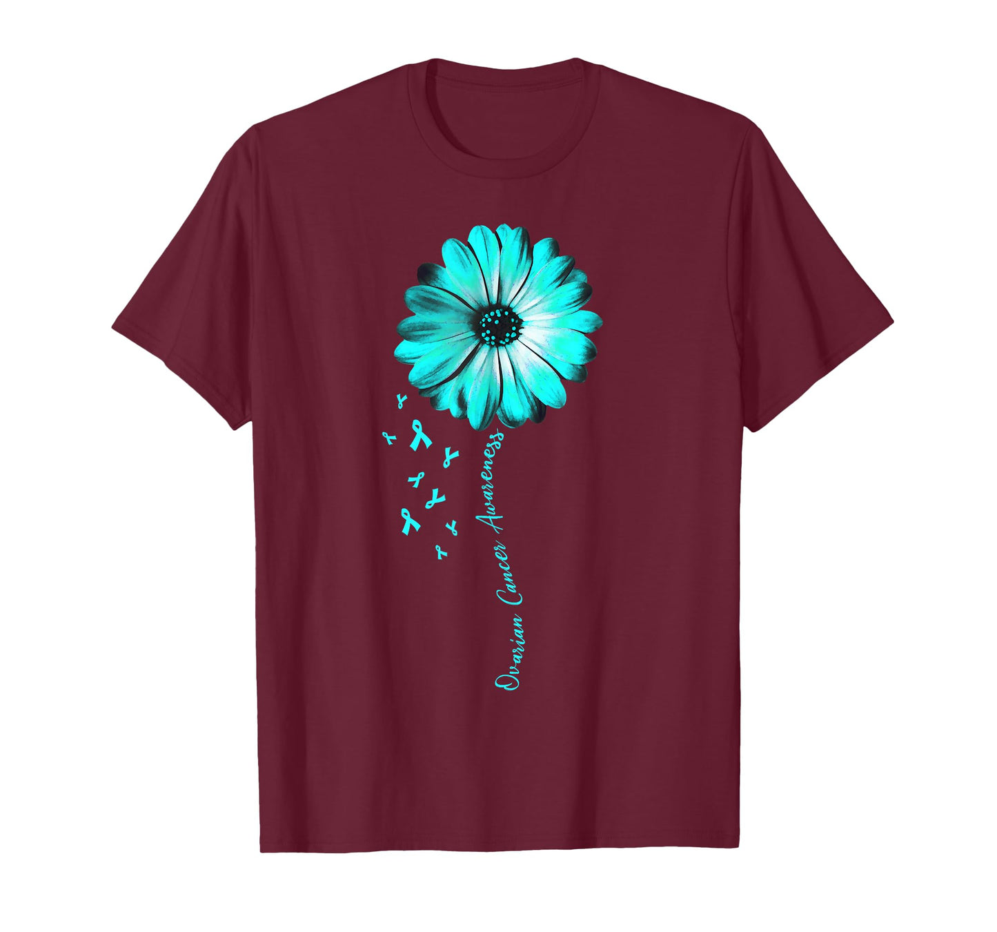 Daisy Flower Ovarian Cancer Awareness Gifts T-Shirt