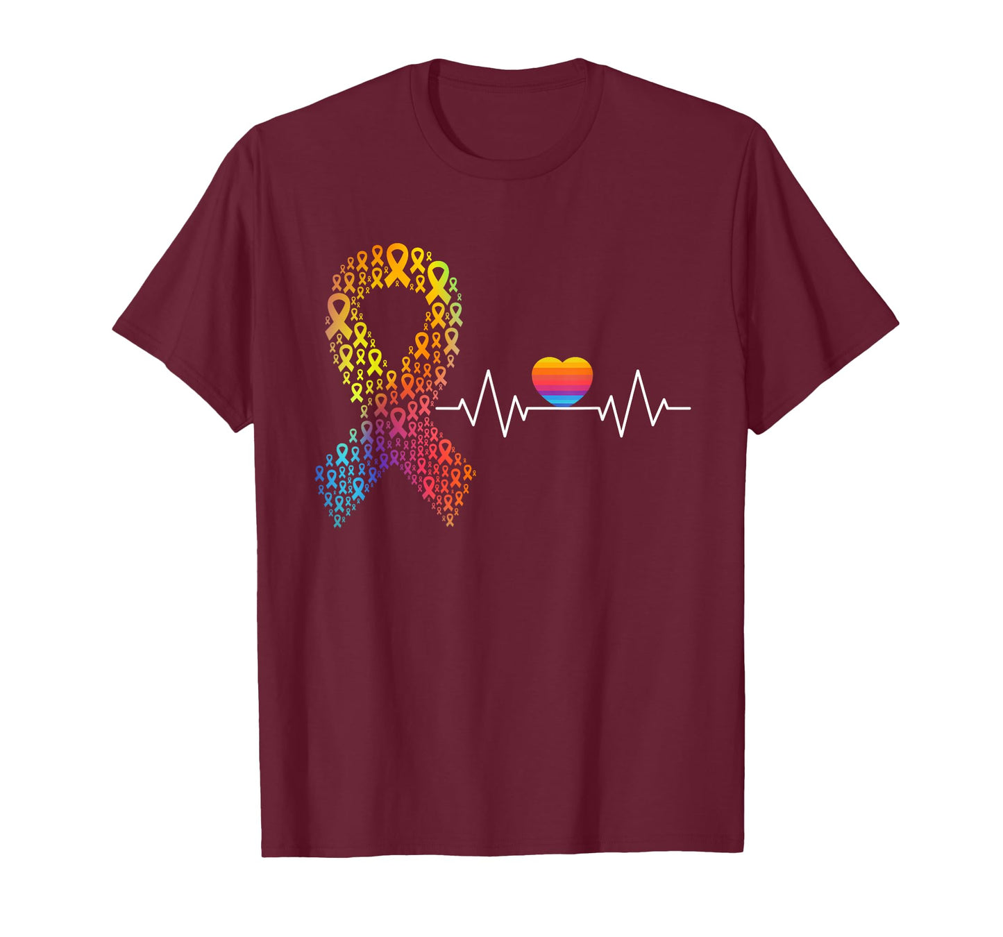 All Cancer Matters Awareness Day Heartbeat Ribbon T-Shirt