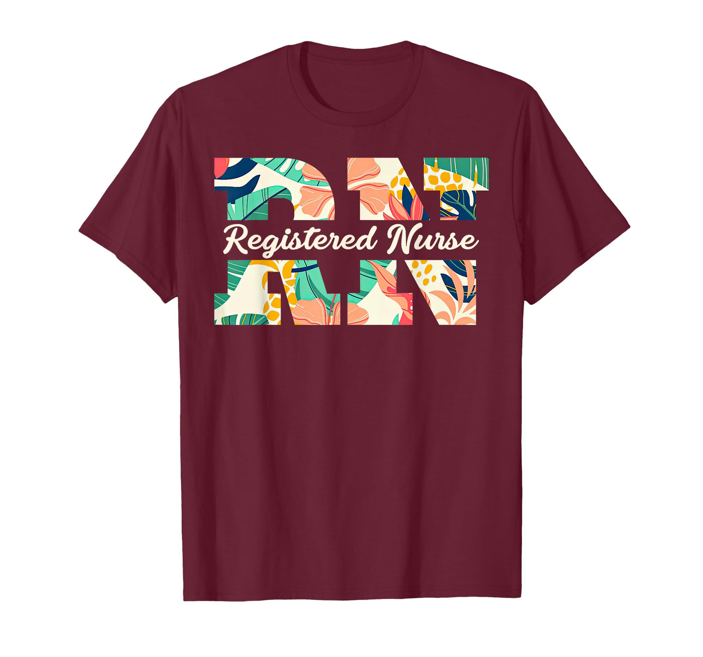Retro RN Tropical Registered Nurse Aloha Summer Vacation T-Shirt