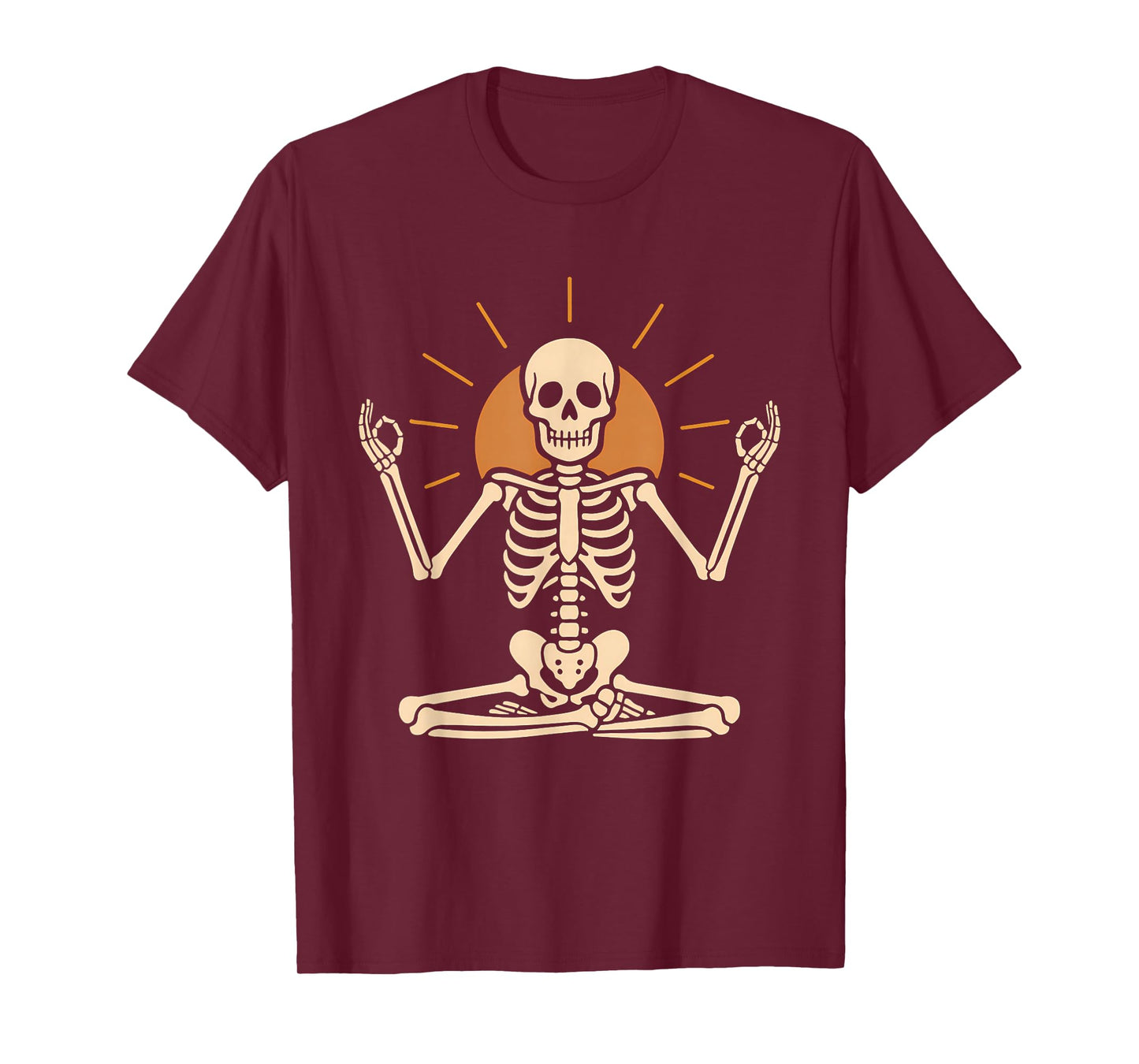 Meditating Skeleton with Sun T-Shirt