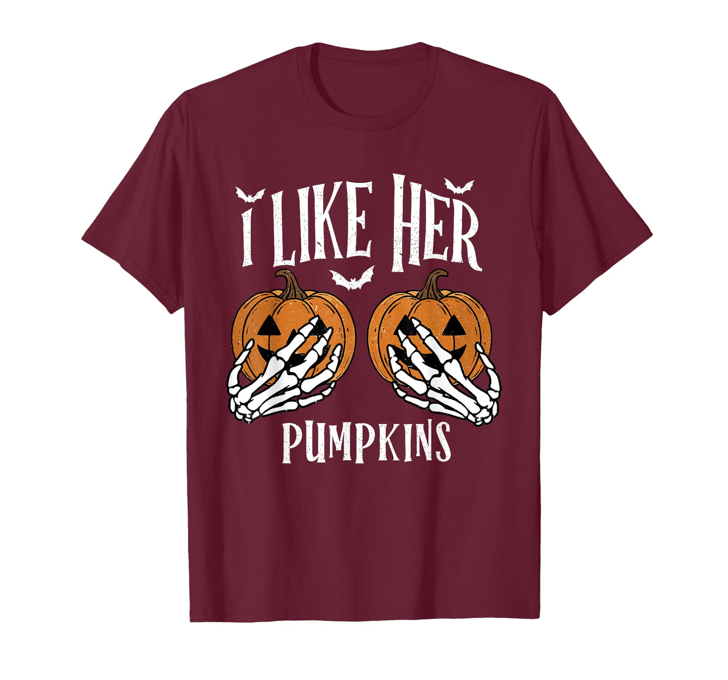 I Like Her Pumpkins Halloween Couple I Like His Broomstick T-Shirt