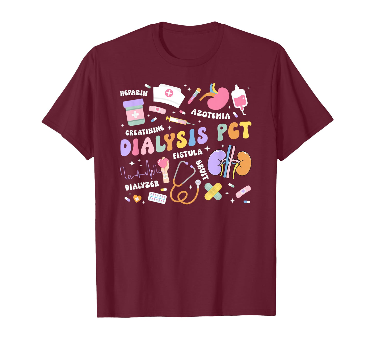 Dialysis PCT Appreciation Groovy Dialysis Patient Care Tech T-Shirt