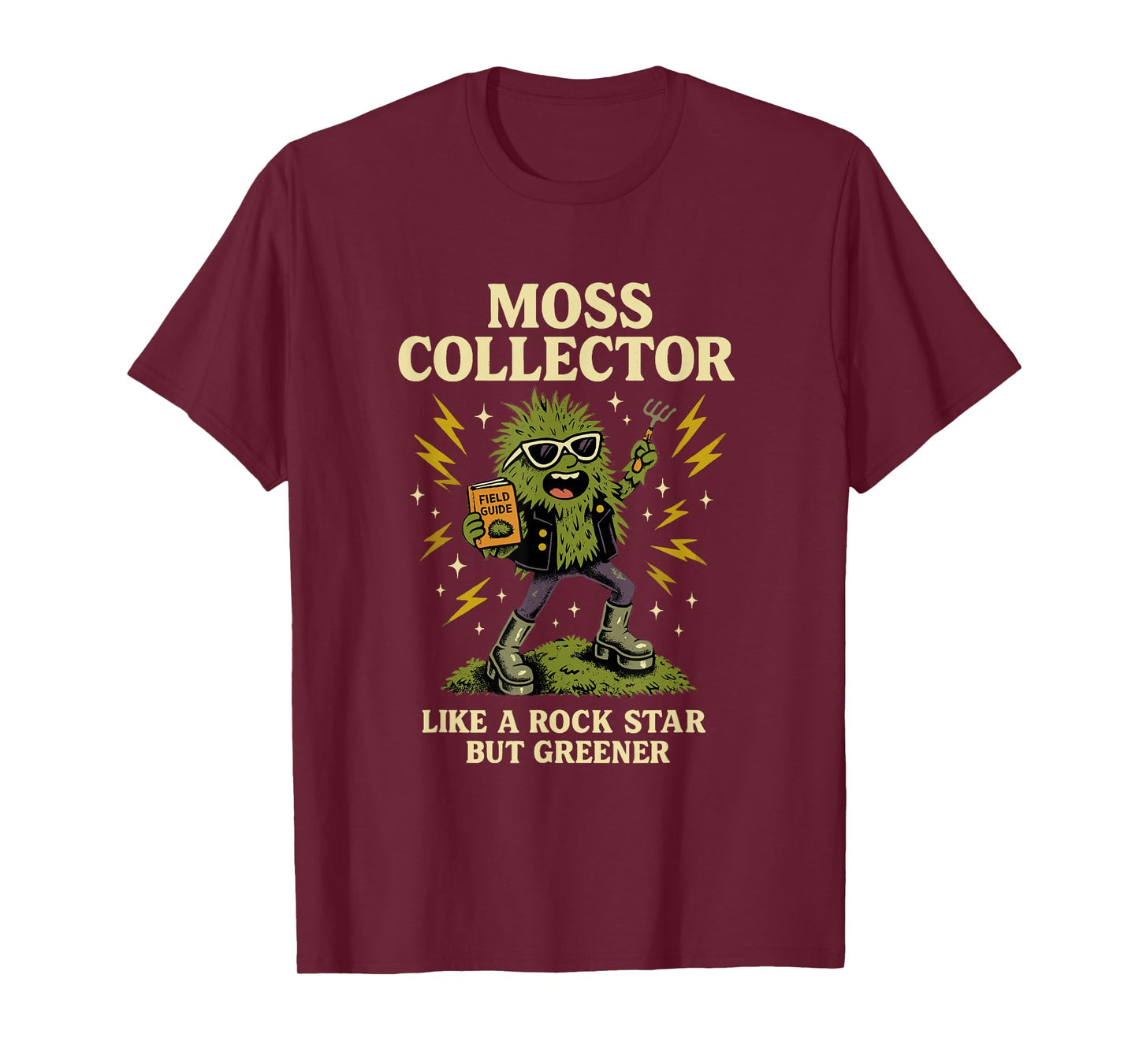 Moss Collector Like A Rock Star Nature Field Guide T-Shirt