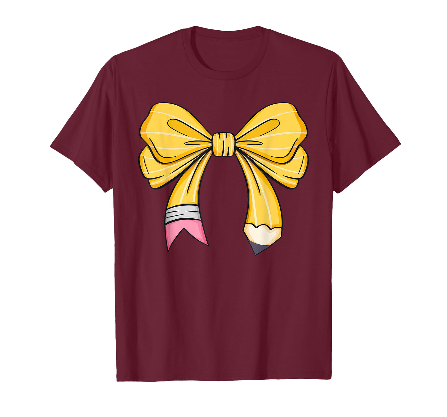 Teacher Student Coquette Bow Pencil First Day Back To School T-Shirt