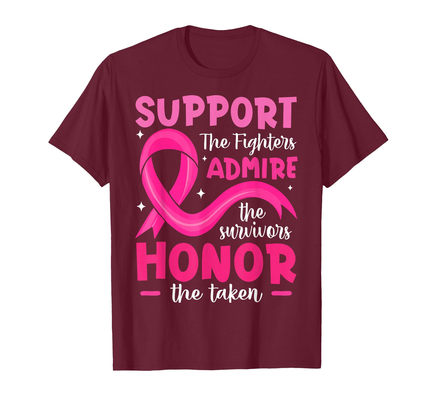 Breast Cancer Support Admire Honor Breast Cancer Awareness T-Shirt