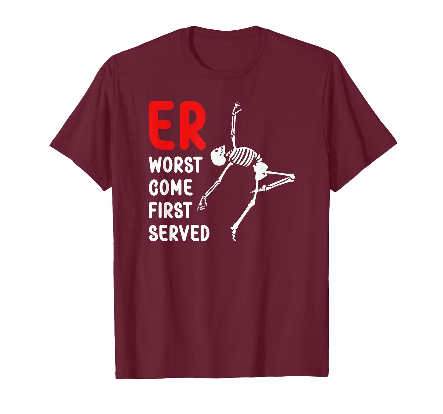 ER Tech Skeleton Emergency Room Tech Emergency Technician T-Shirt