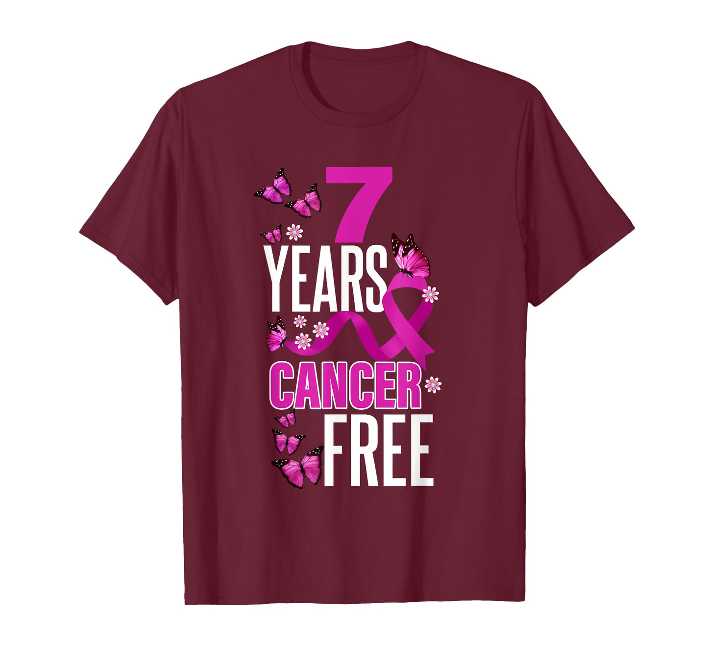 Seven Year Cancer Free For Breast Cancer Awareness T-Shirt