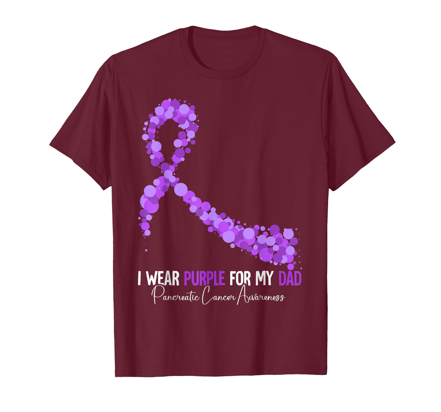 Pancreatic Cancer Awareness Support Purple Ribbon for My Dad T-Shirt