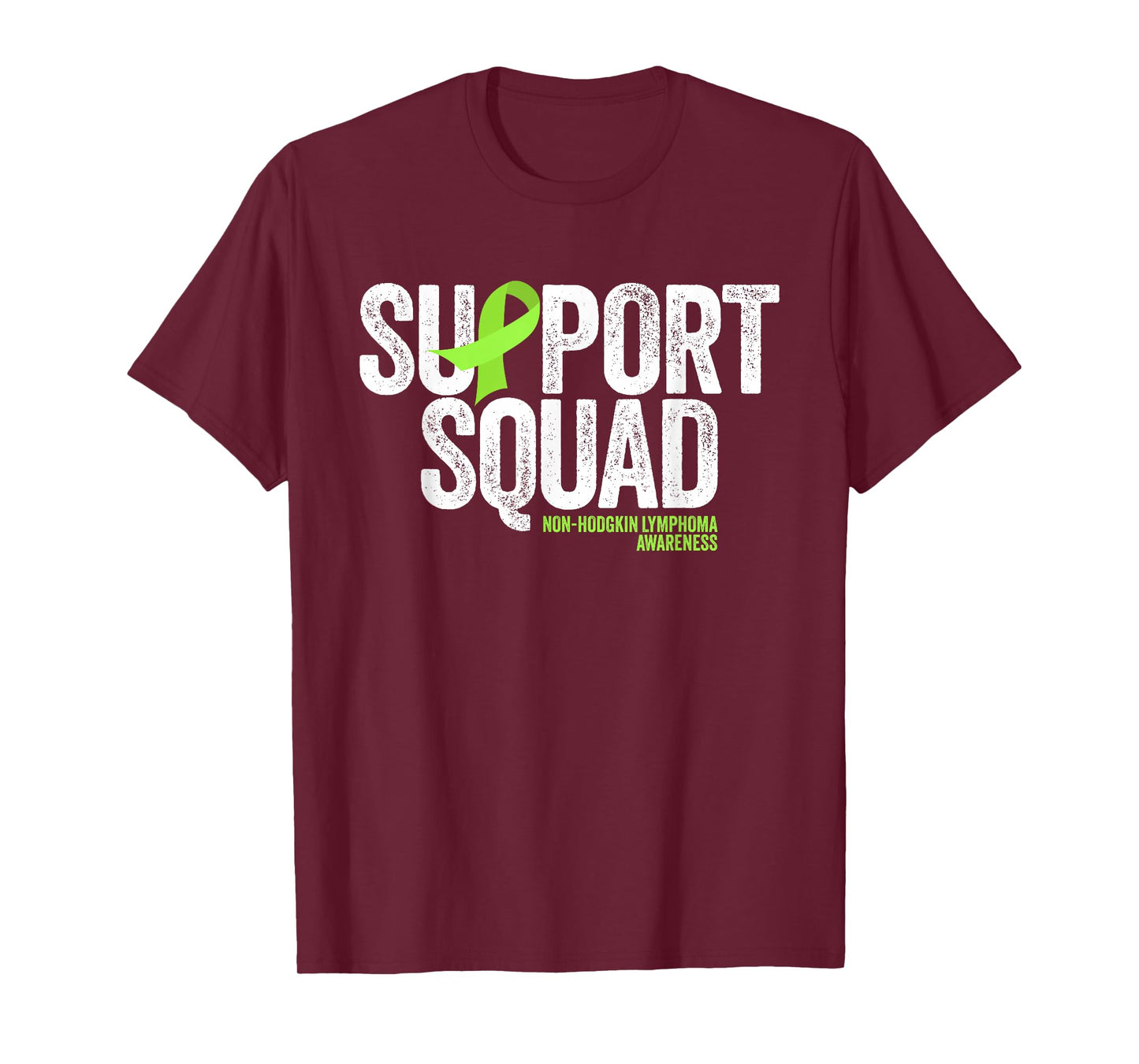 Support Squad Distressed Non Hodgkin Lymphoma Awareness T-Shirt