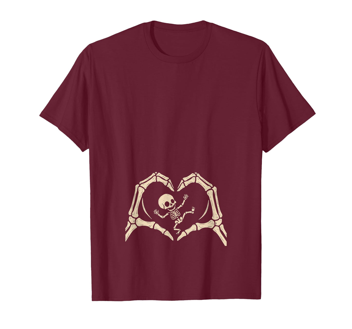 Pregnant Baby Skeleton Spooky Season New Mom Halloween T-Shirt