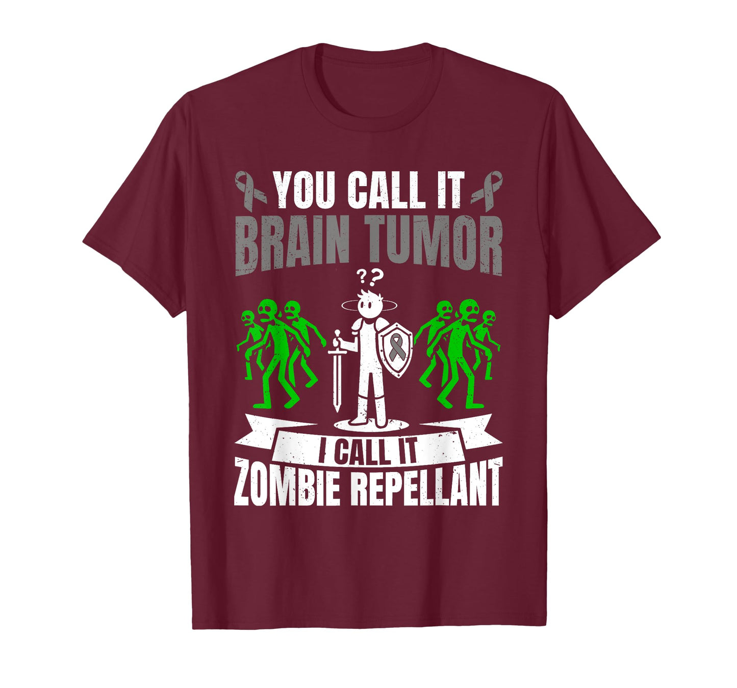 Brain Tumor Warrior Funny Brain Cancer T-Shirt