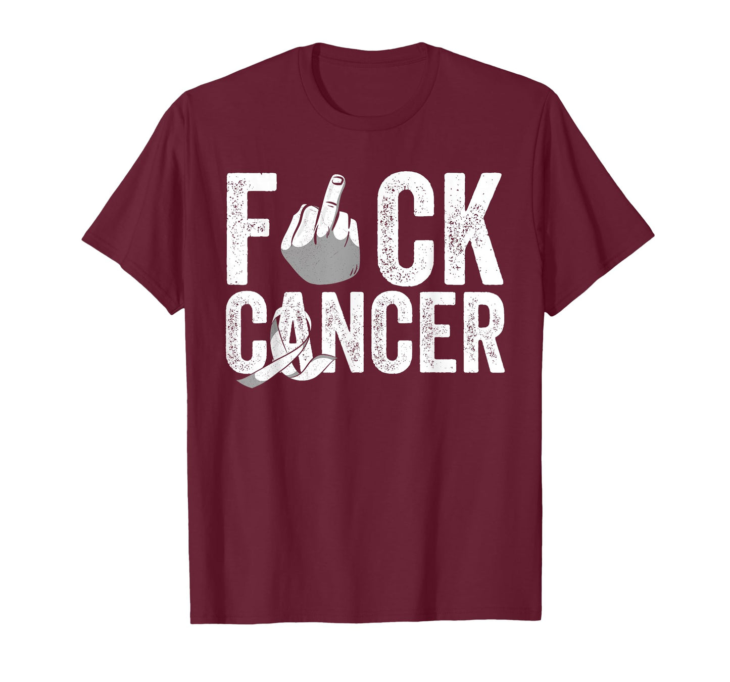 Fuck Lungs Cancer Apparel White Pearl Ribbon Support Fighter T-Shirt