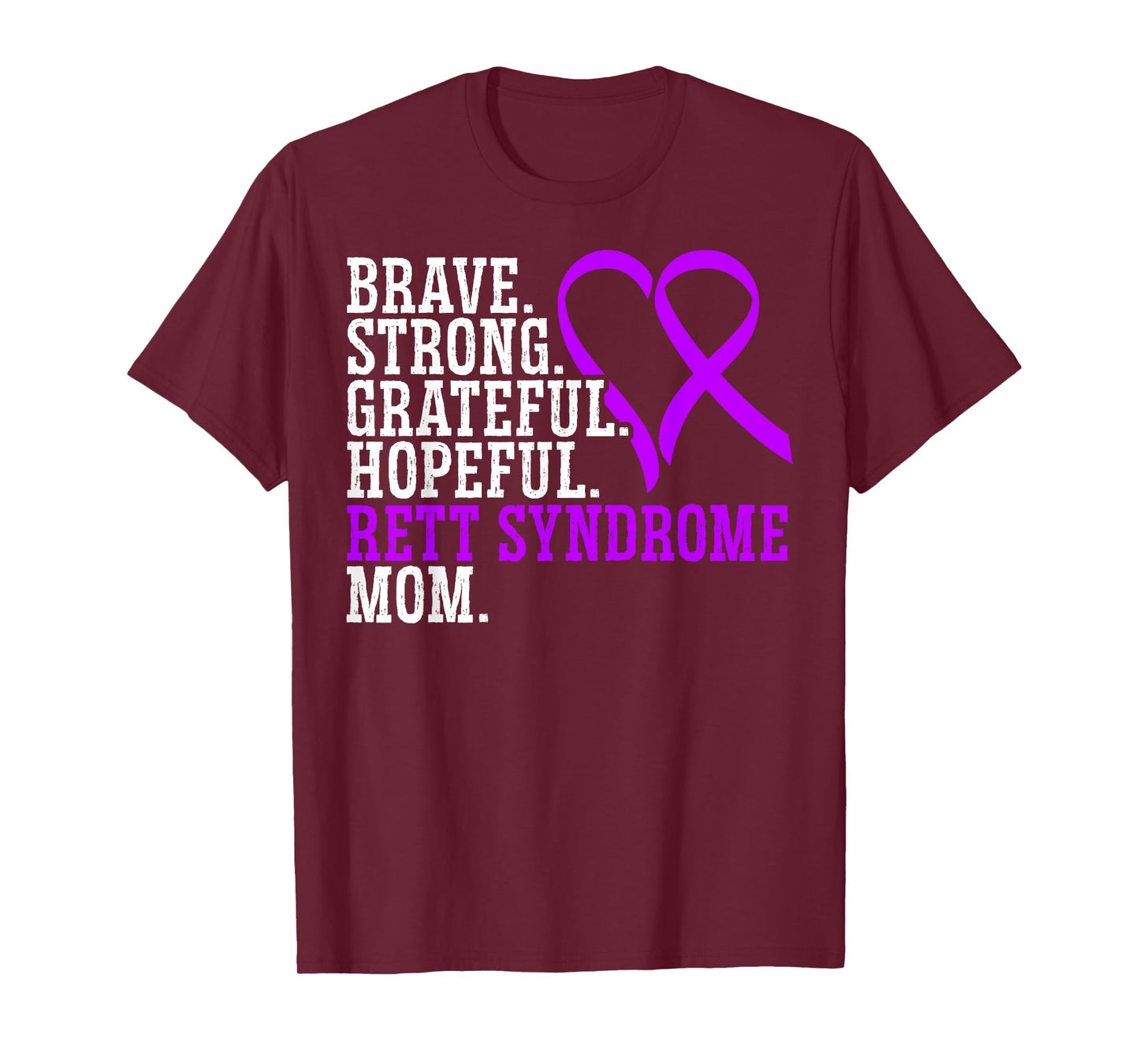 Rett Syndrome Mom I Wear Purple Rett Syndrome Awareness T-Shirt