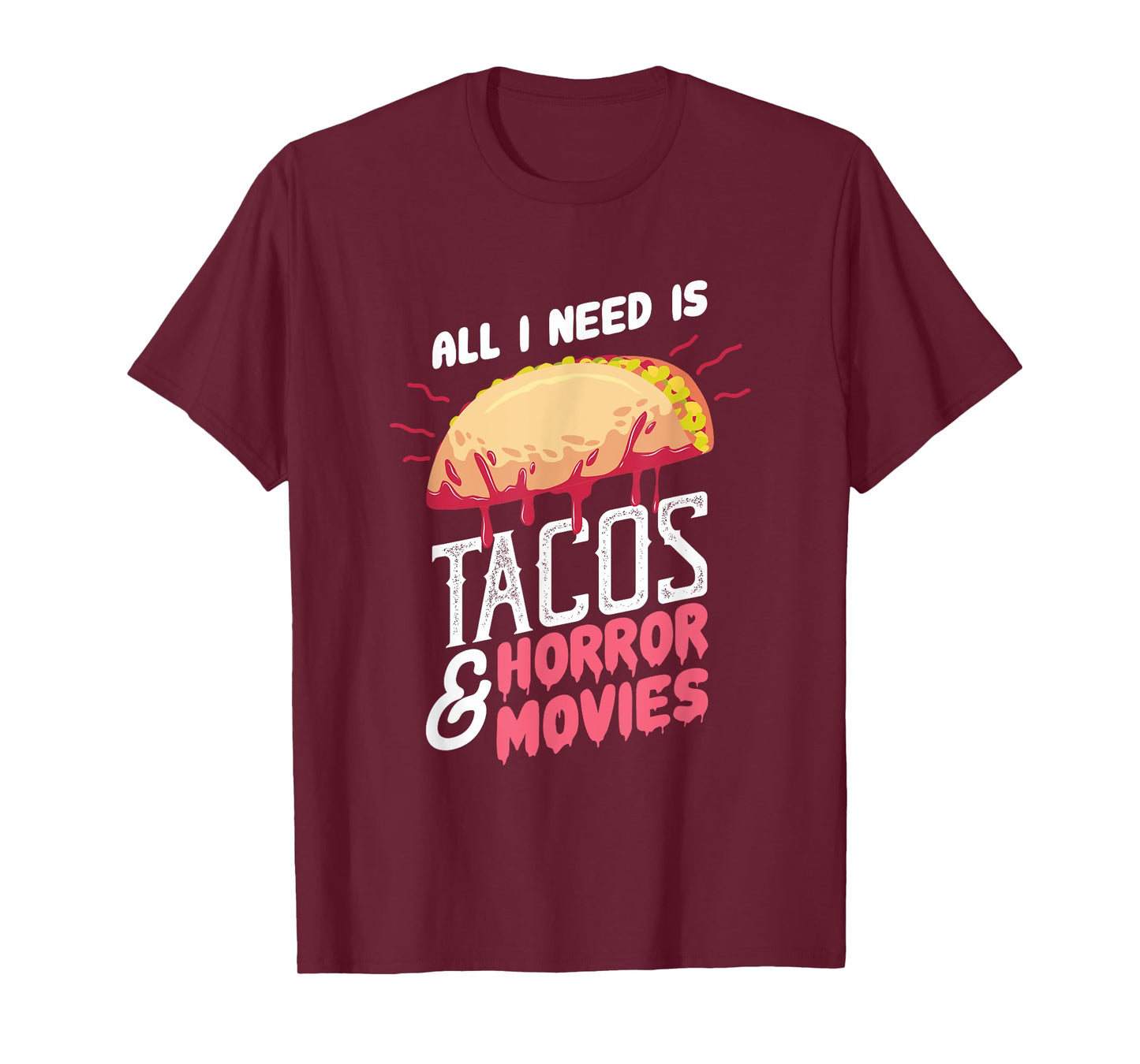 Halloween Party Gift For A Horror Movie And Taco Fan T-Shirt