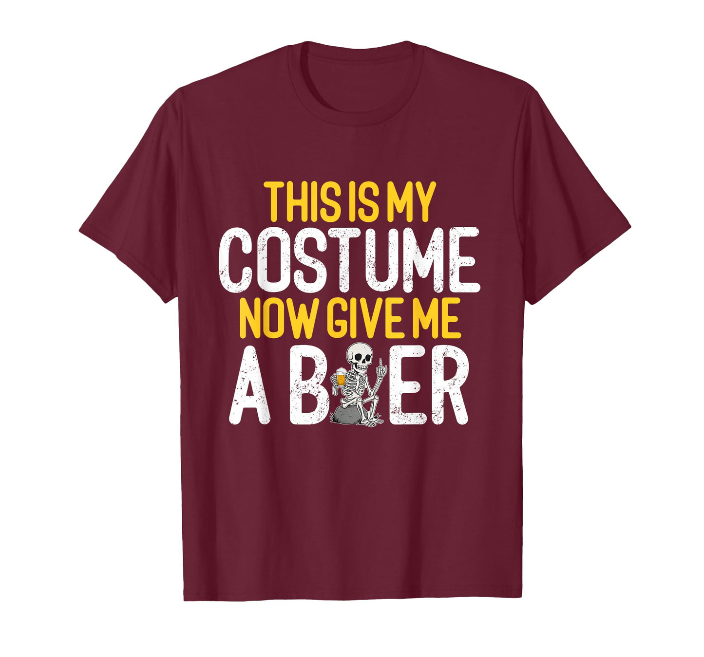 This is My Costume Beer Lover Skeleton Drinking Halloween T-Shirt