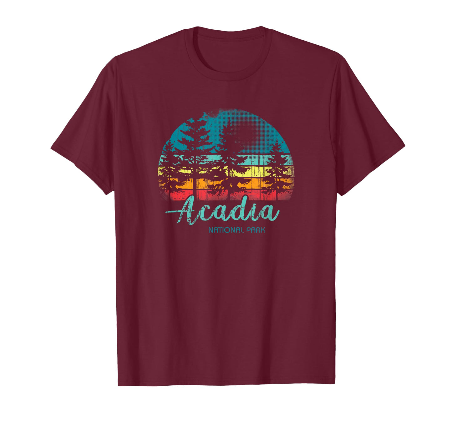 Acadia National Park Pines Vintage T-Shirt