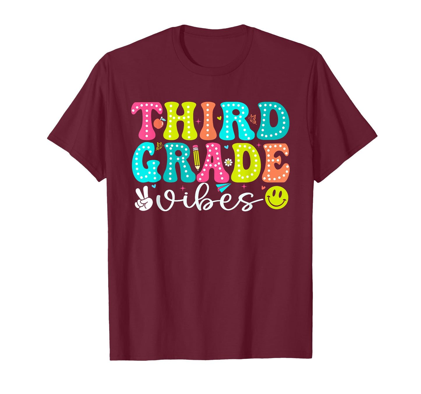 Third Grade Vibes Shirt 3rd Grade Teacher 1st Day of School T-Shirt