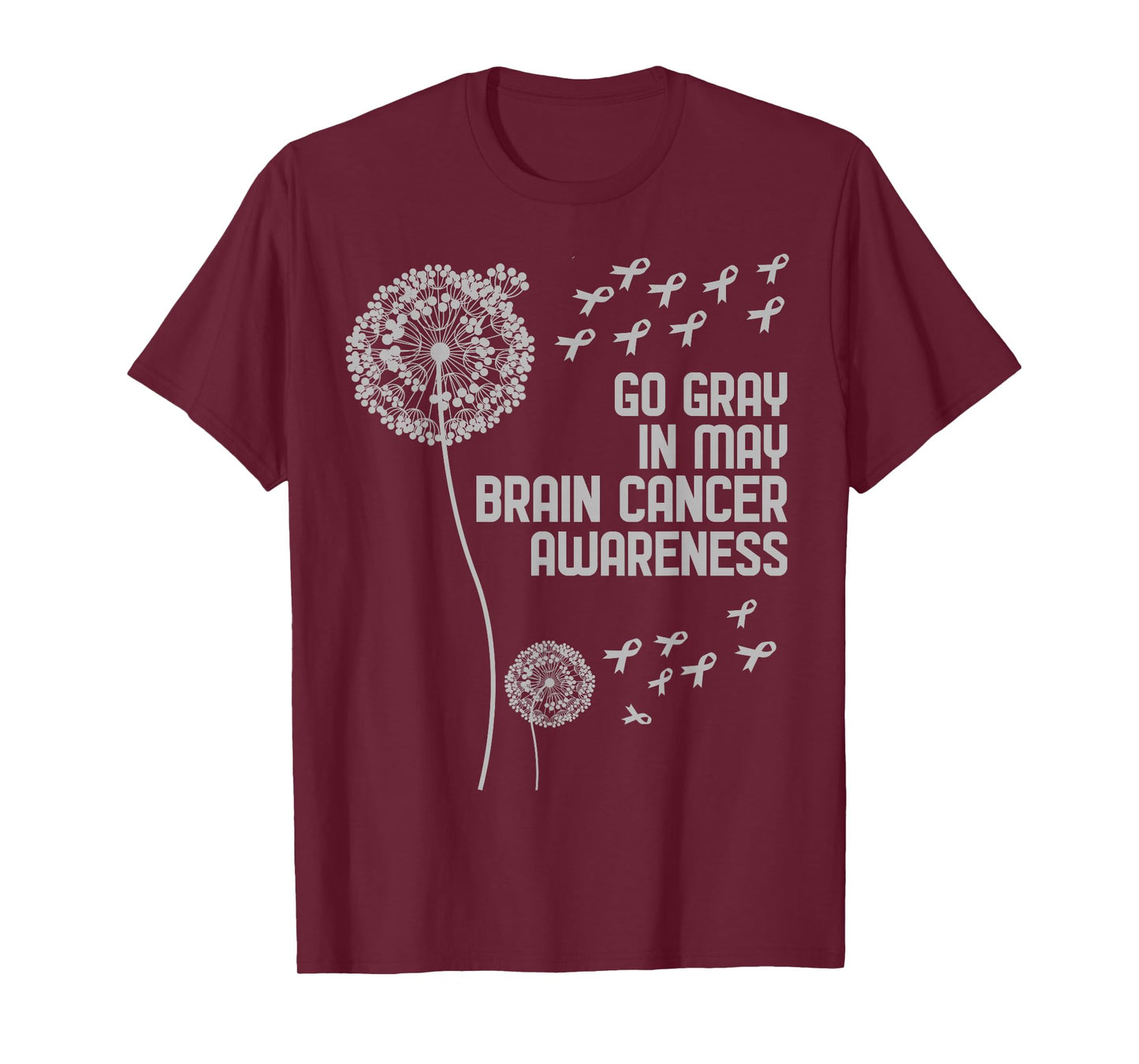 Brain Cancer Awareness Shirt Wear Gray Fight Brain Cancer T-Shirt