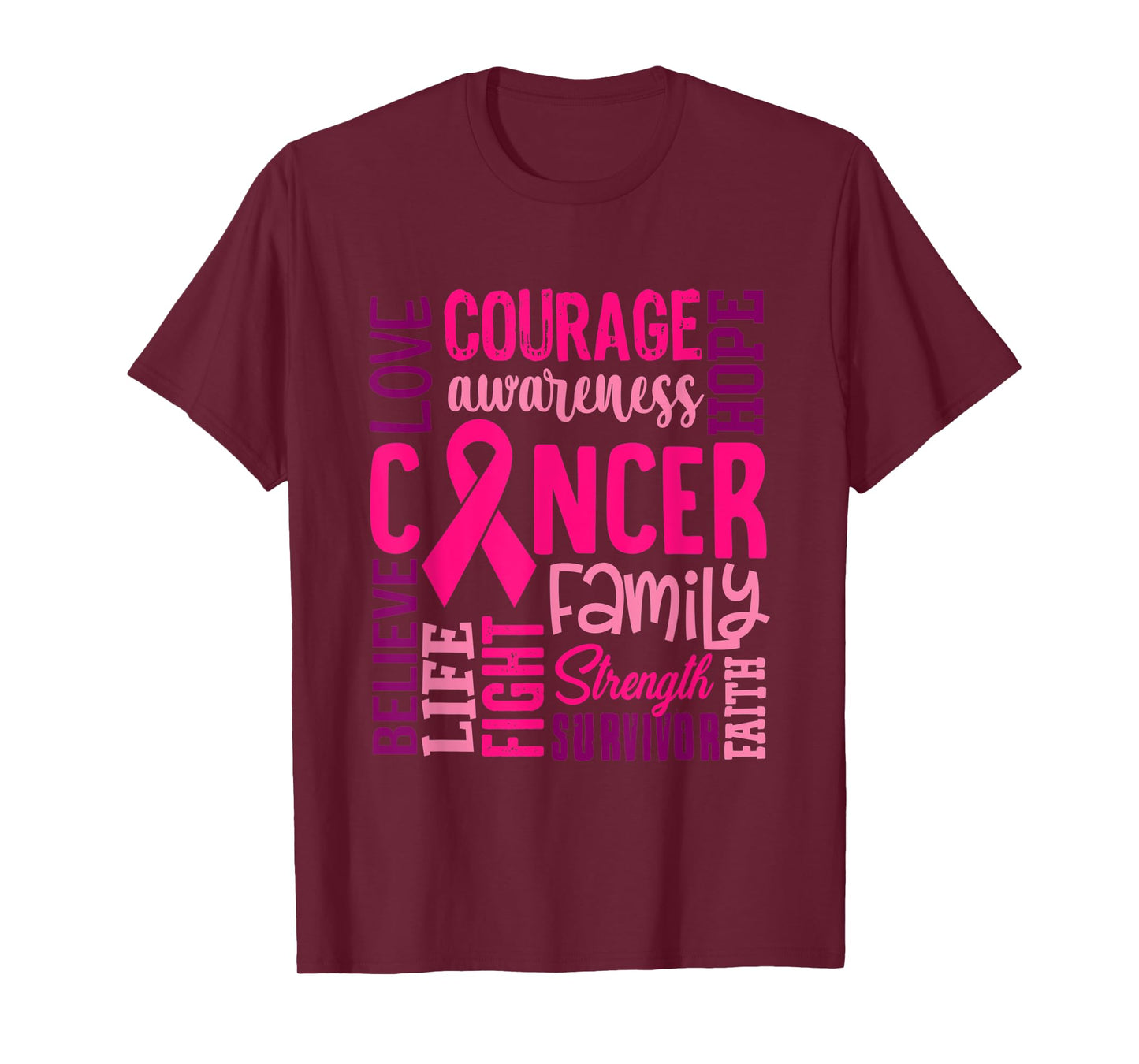 Pink Breast Cancer Awareness Survivor Supporter T-Shirt