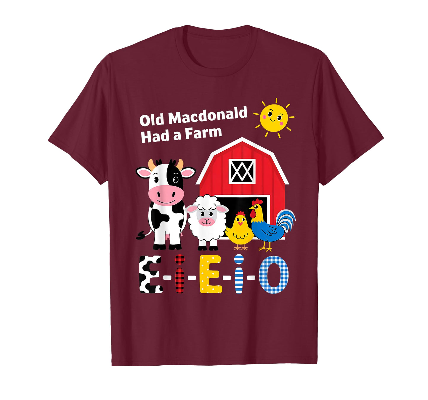 Old MacDonald Had a Farm E-I-E-I-O Boy Toddler Kids Birthday T-Shirt