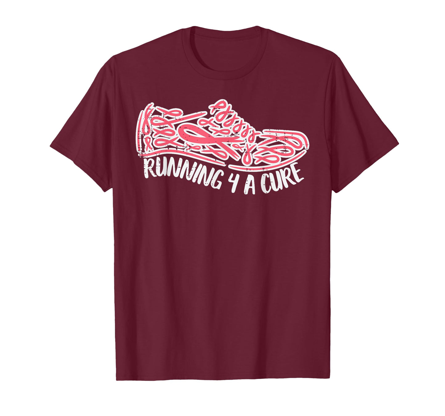 Running For A Cute Runner Pink Shoe Breast Cancer Awareness T-Shirt