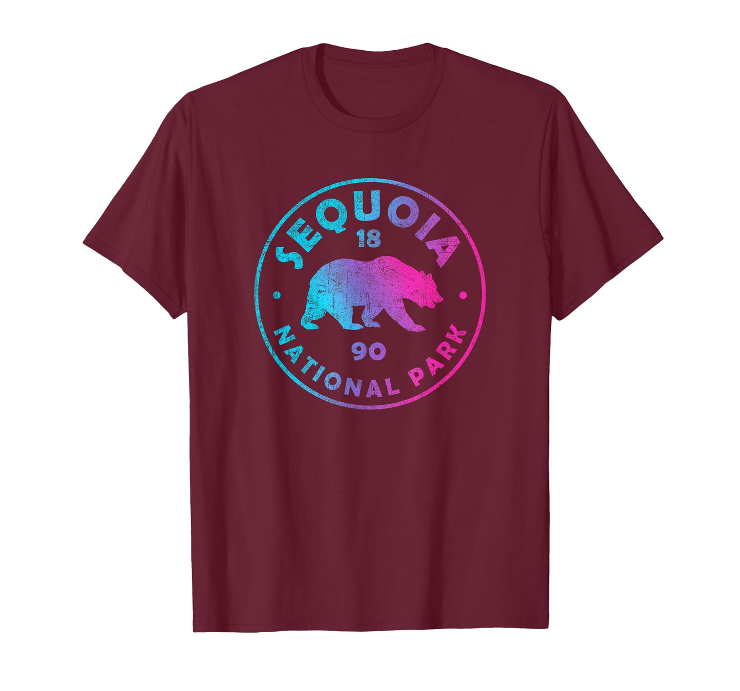 Sequoia National Park Colorful Tie Dye Bear Boys Girls T-Shirt