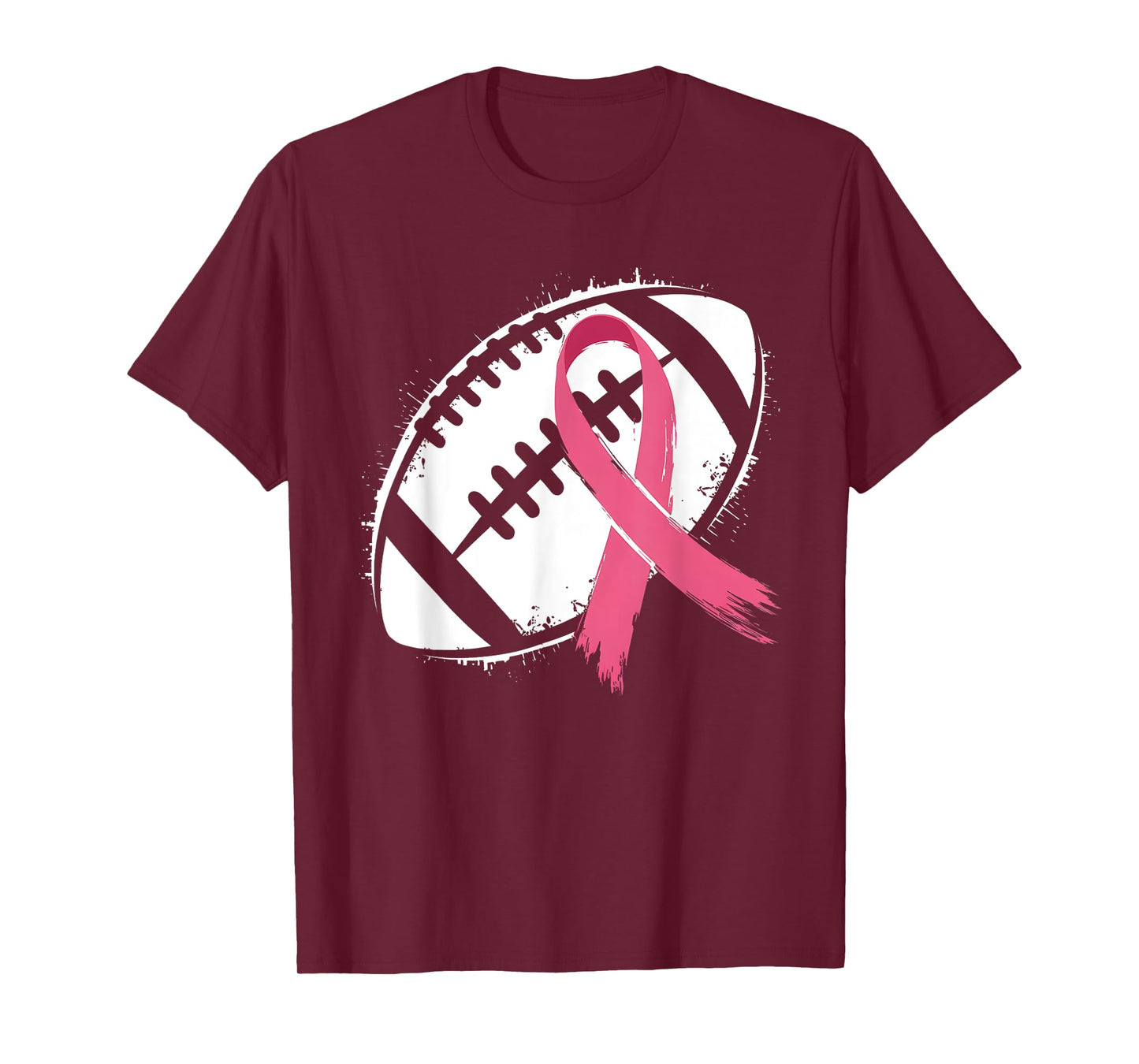 Tackle Cancer Pink Ribbon Football Breast Cancer Awareness T-Shirt