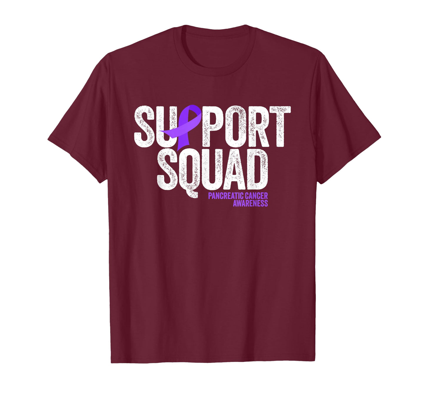 Support Squad Distressed Family Pancreatic Cancer Awareness T-Shirt
