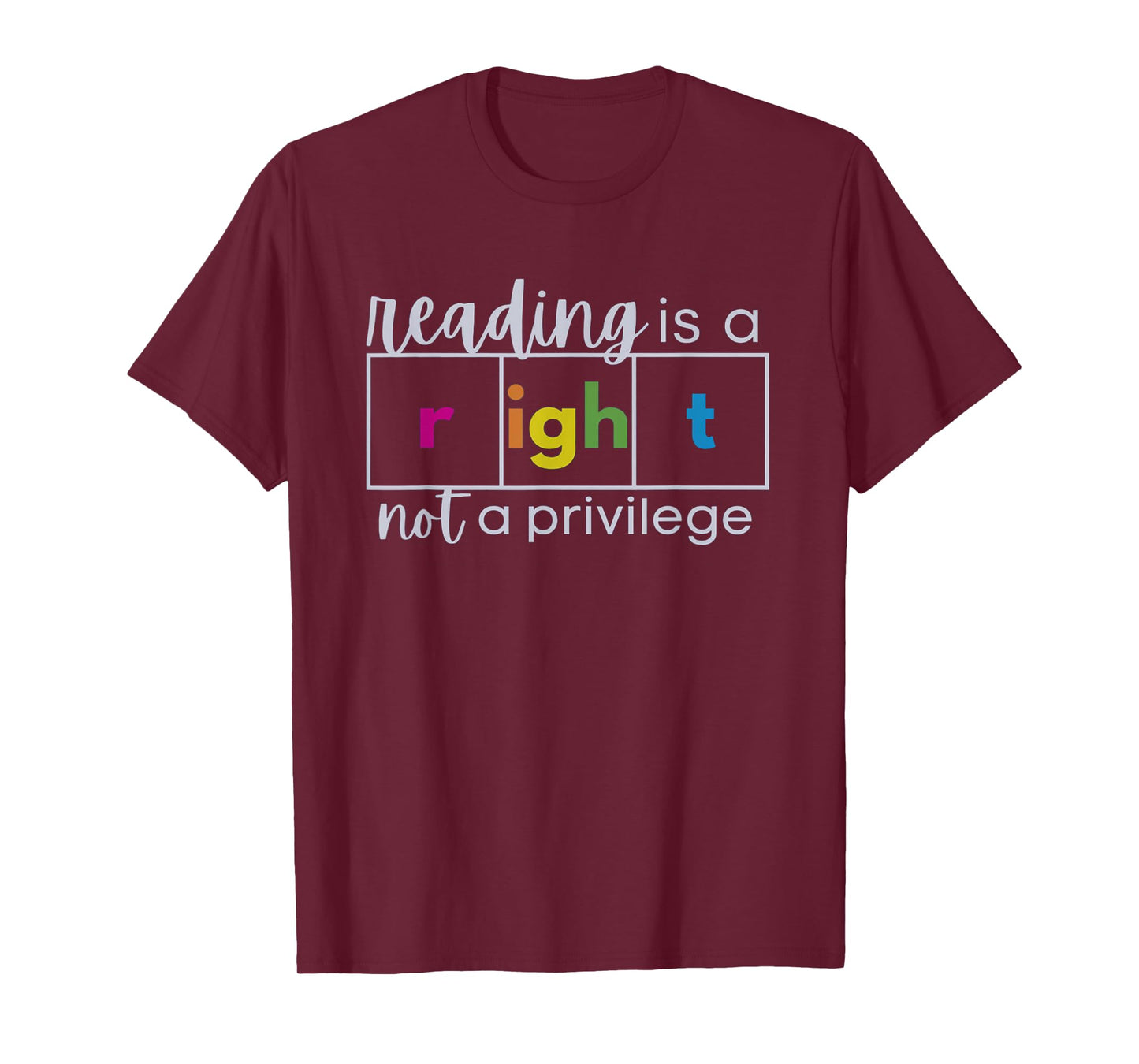 Reading is a Right Not a Privilege Reading Specialist T-Shirt