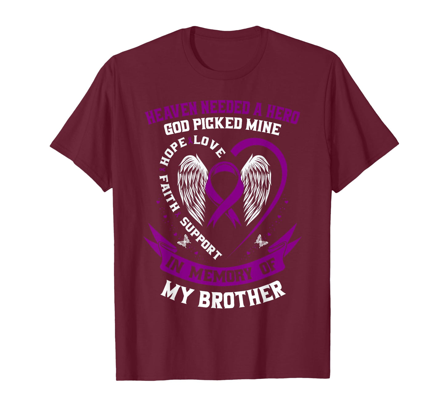 Wear Purple In Memory of Brother Pancreatic Cancer Awareness T-Shirt