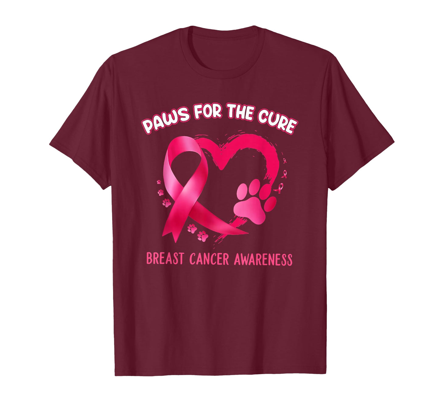 Paws for the cure breast cancer awareness T-Shirt