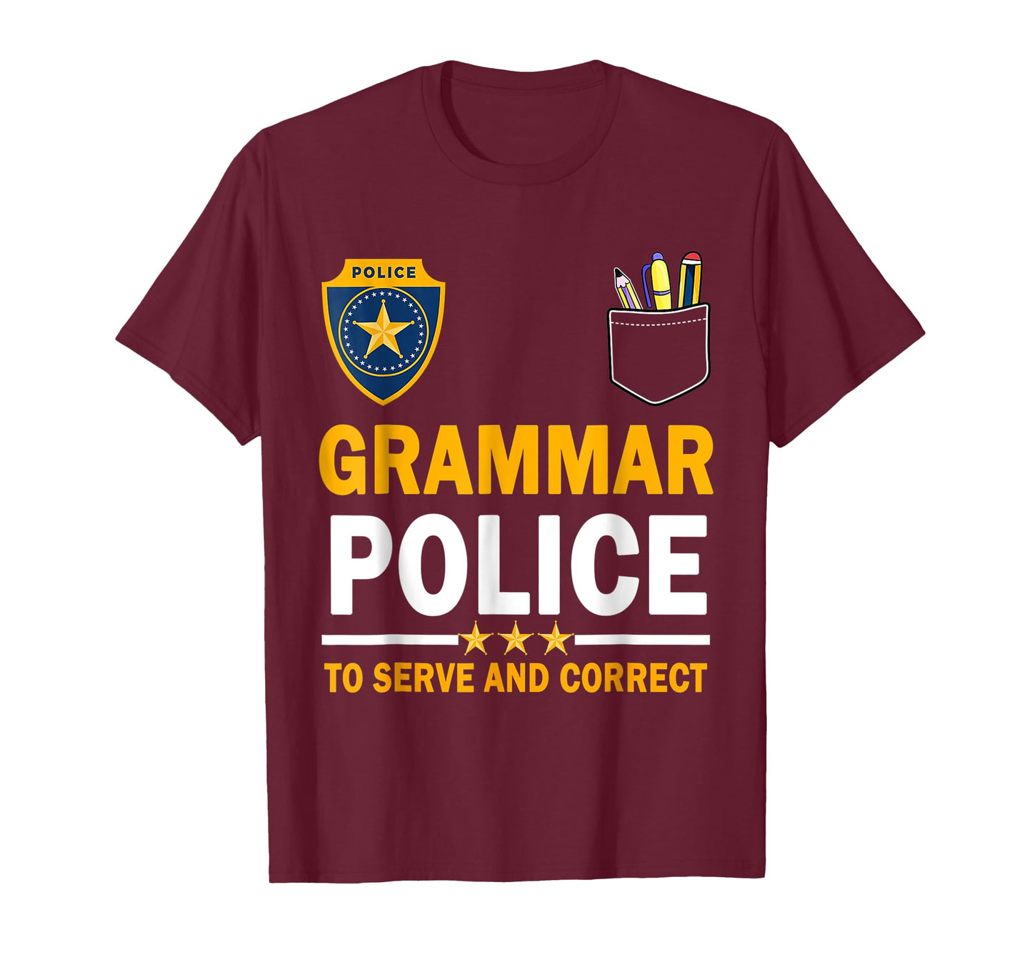 Funny English Teacher Grammar Police T-Shirt