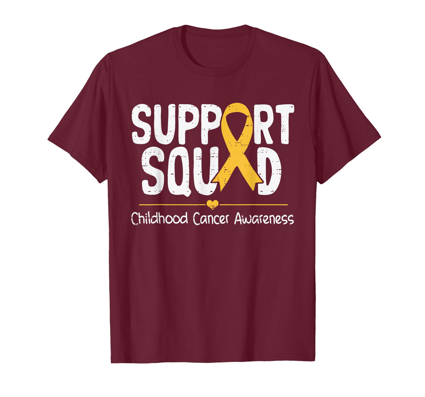 Support Squad Childhood Cancer Awareness Gold Ribbon T-Shirt