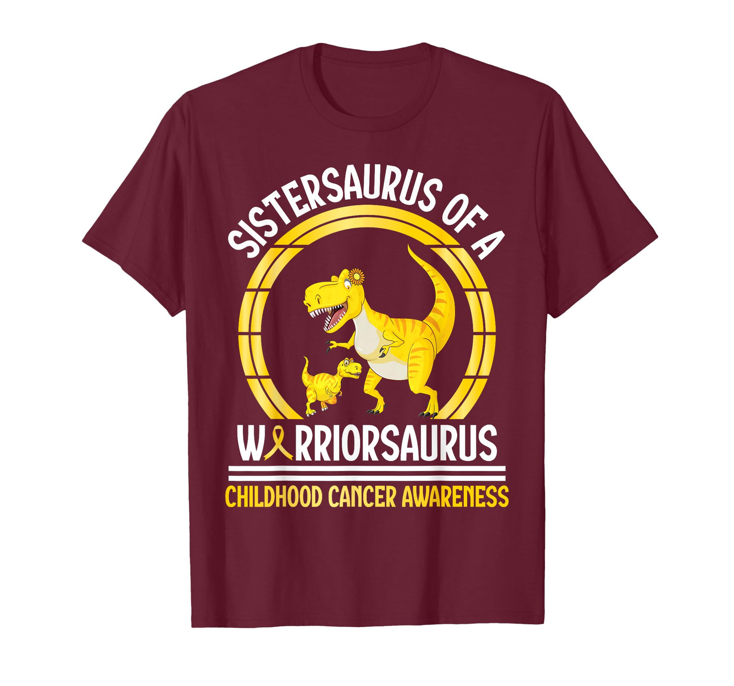 Sistersaurus Of A Warriorsaurus Cancer Awareness Brother T-Shirt
