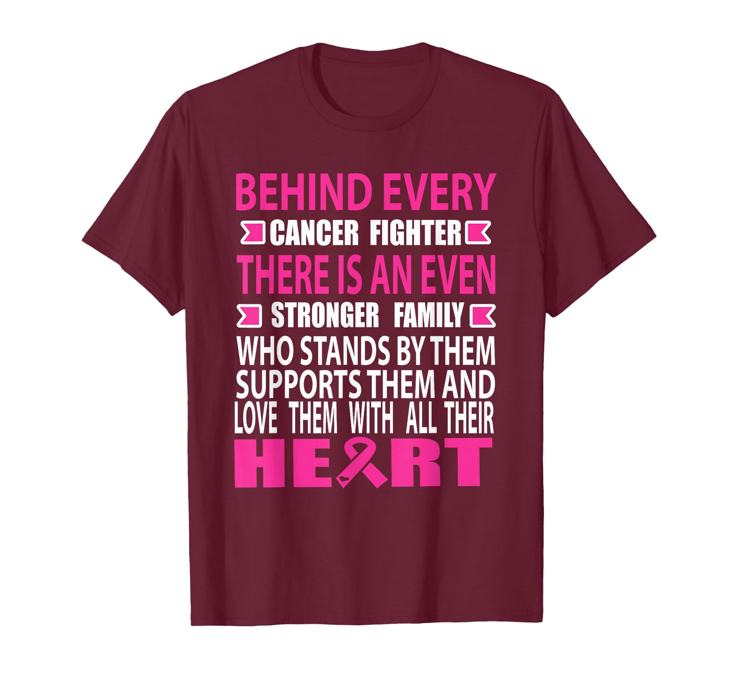 Fighter and strong family Breast cancer awareness cancer T-Shirt