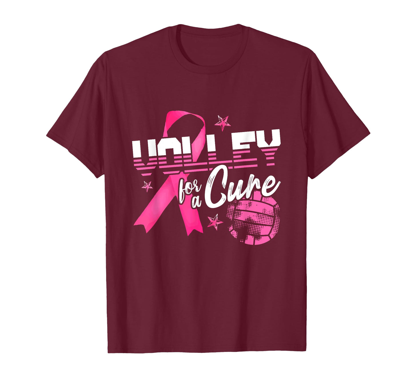 Volley For A Cure Volleyball Breast Cancer Awareness T-Shirt
