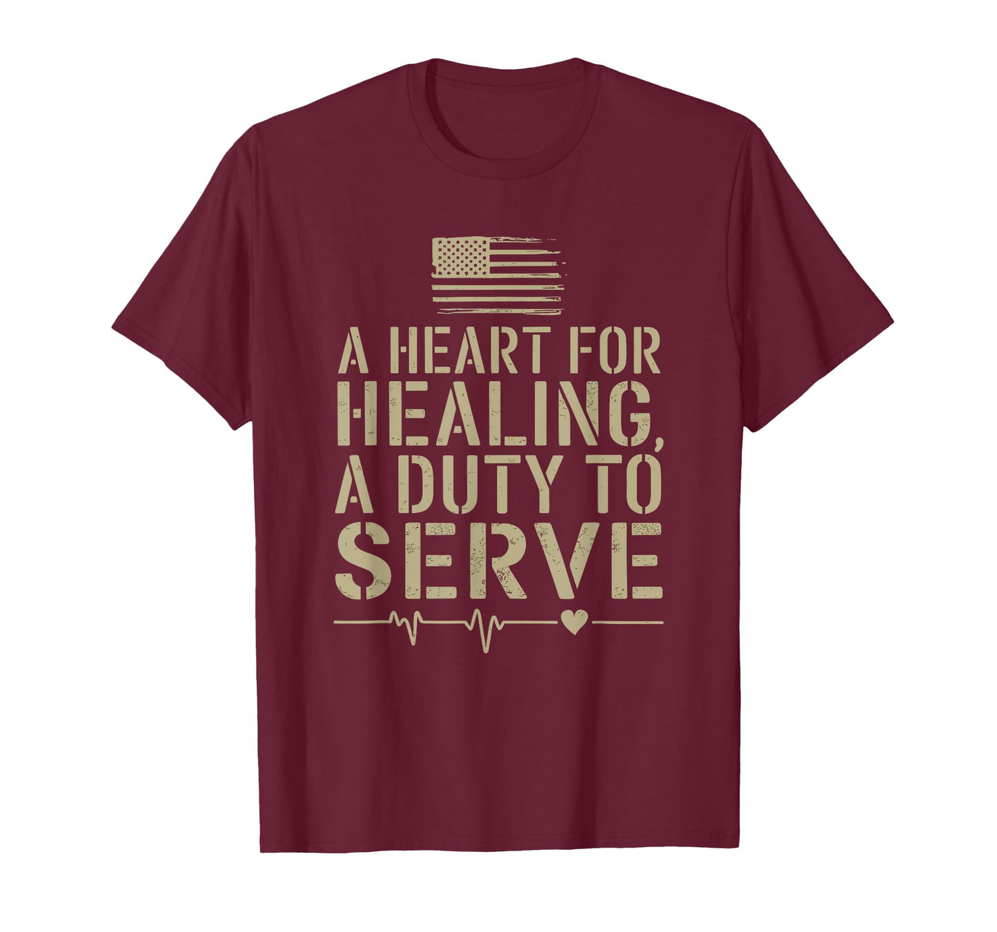 America Military Nurse Design VA Nursing Veteran T-Shirt