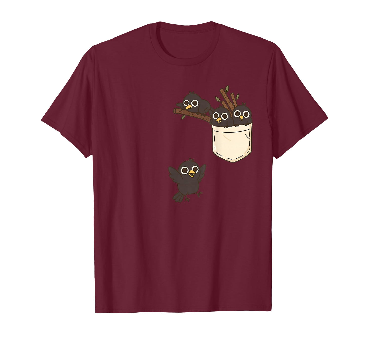 Funny Crow Cute Playing T-Shirt