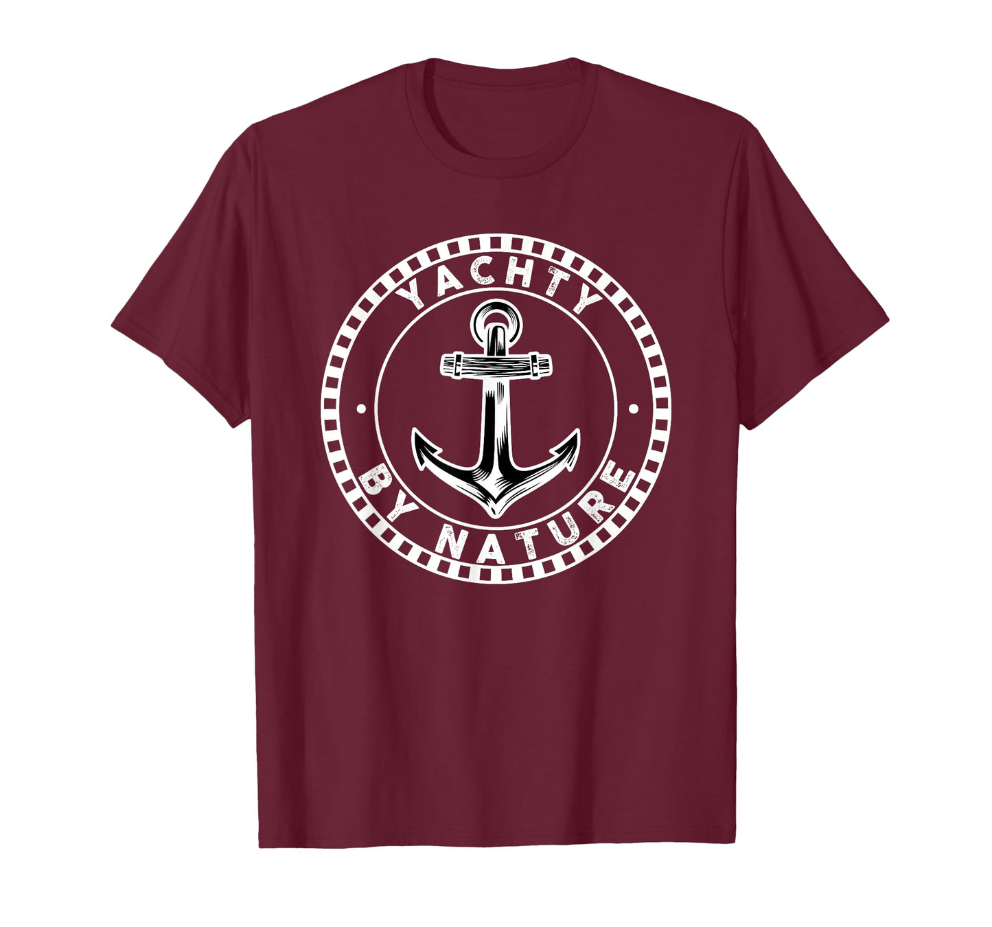 Yachty By Nature Nautical Captain Anchor Yacht Party Sailor T-Shirt
