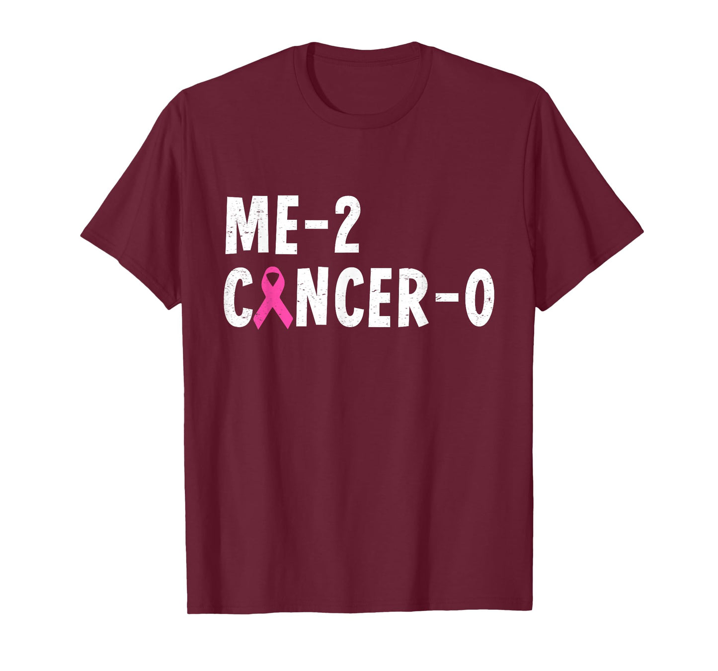 Me 2 Cancer 0 Pink Ribbon Breast Cancer Awareness T-Shirt