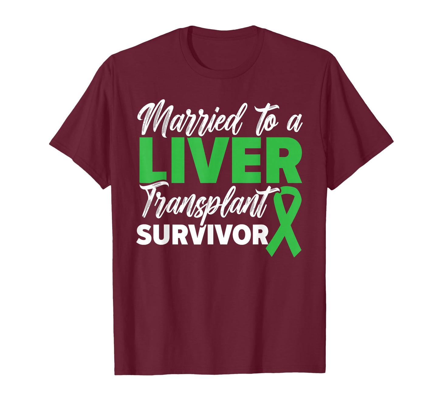 GRUMPY DAD CO Married To A Liver Transplant Survivor Organ Recipient Unisex-Adults Black Short Sleeve T-Shirt Small