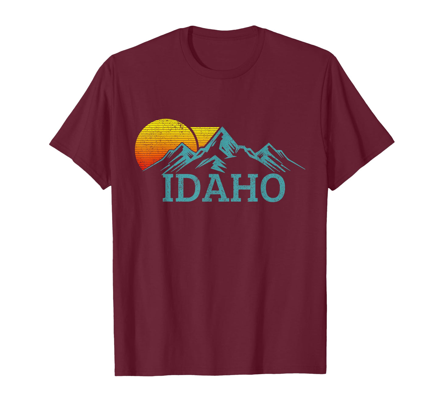 Idaho Vintage Mountains Sunset Hiking Nature Souvenir T-Shirt