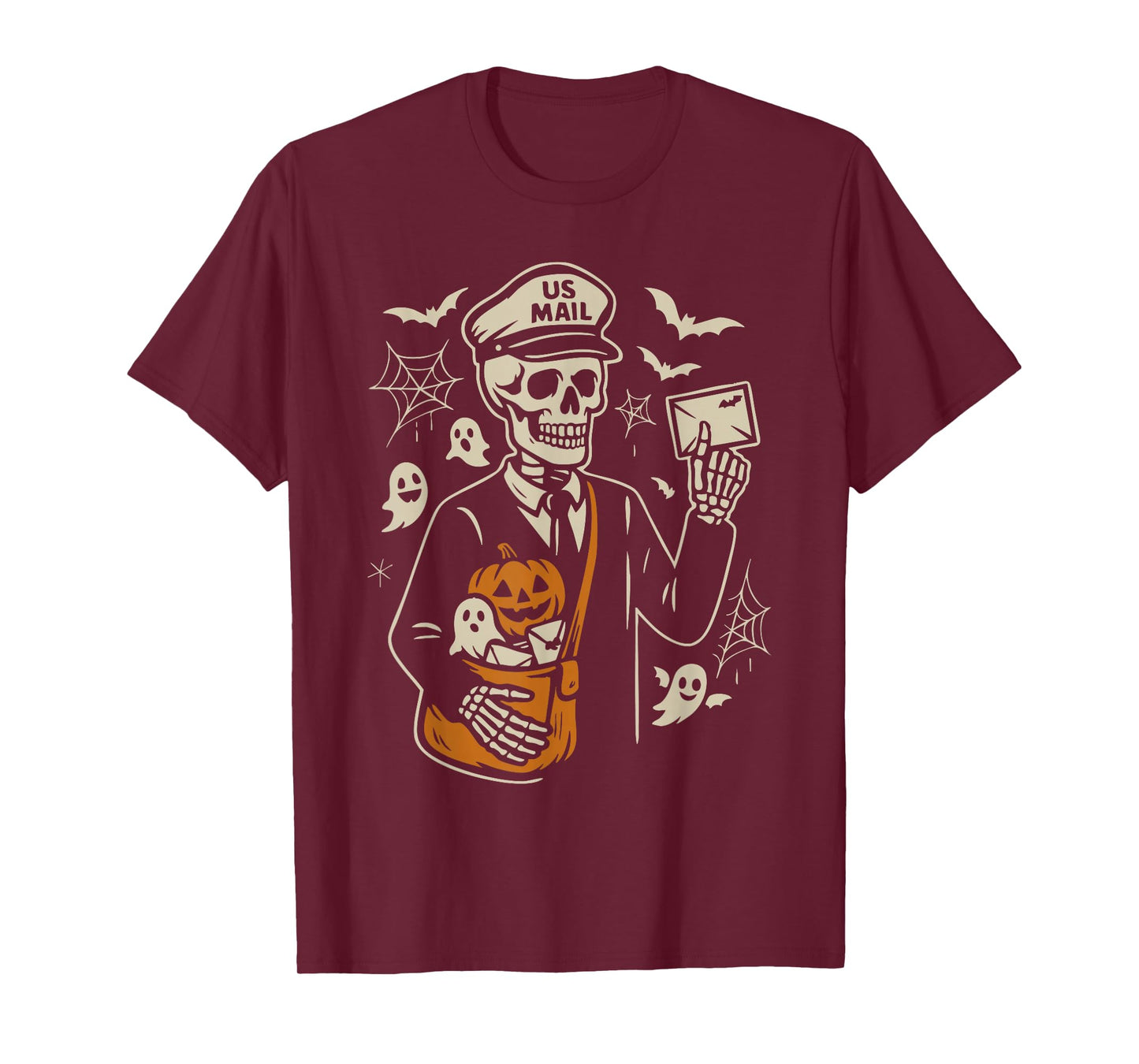 Skeleton Mailman Halloween T-Shirt