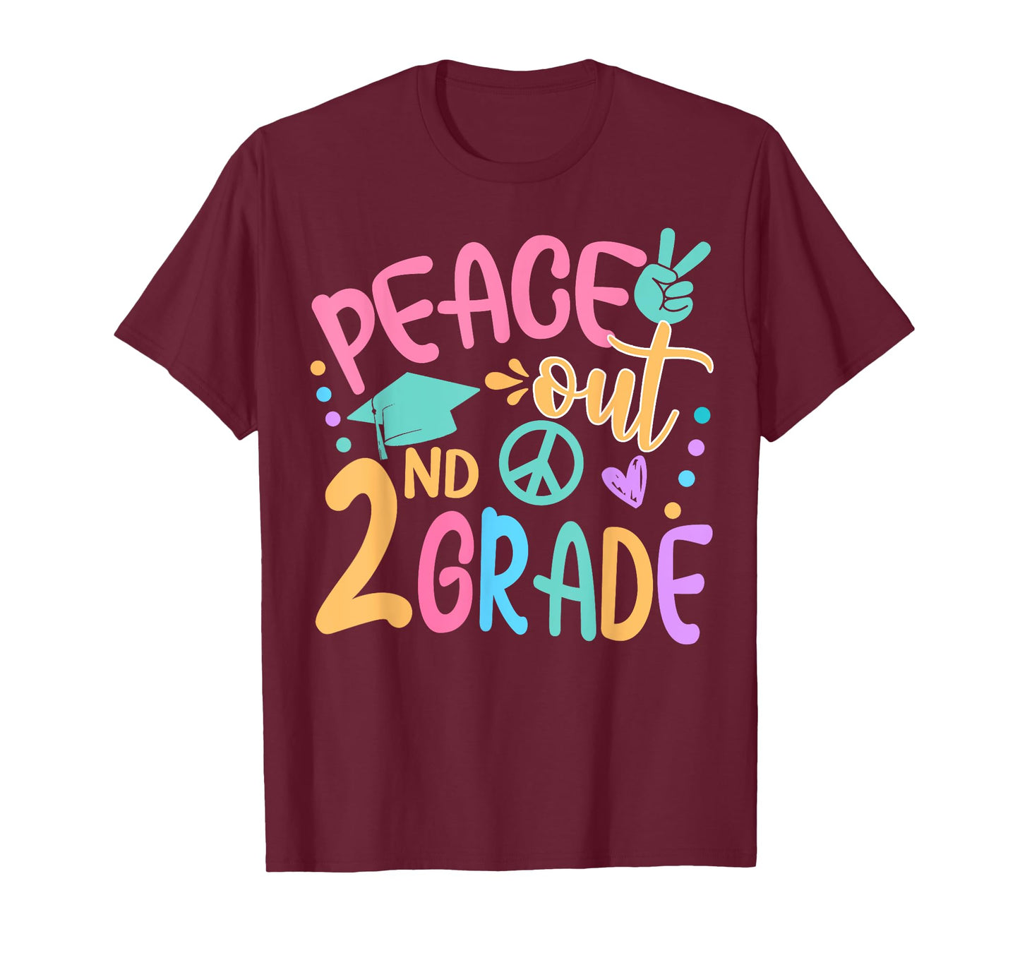 Peace Out 2nd Grade Bye Bye School Hello Summer T-Shirt