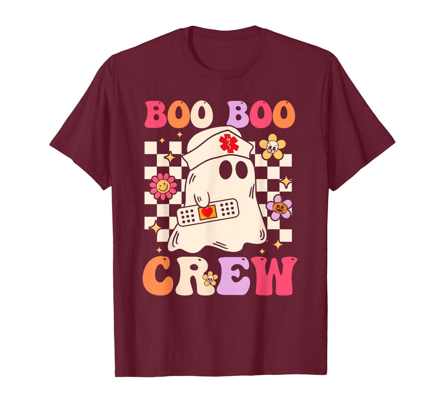 Groovy Boo Boo Crew Nurse Ghost Paramedic Funny Halloween T-Shirt