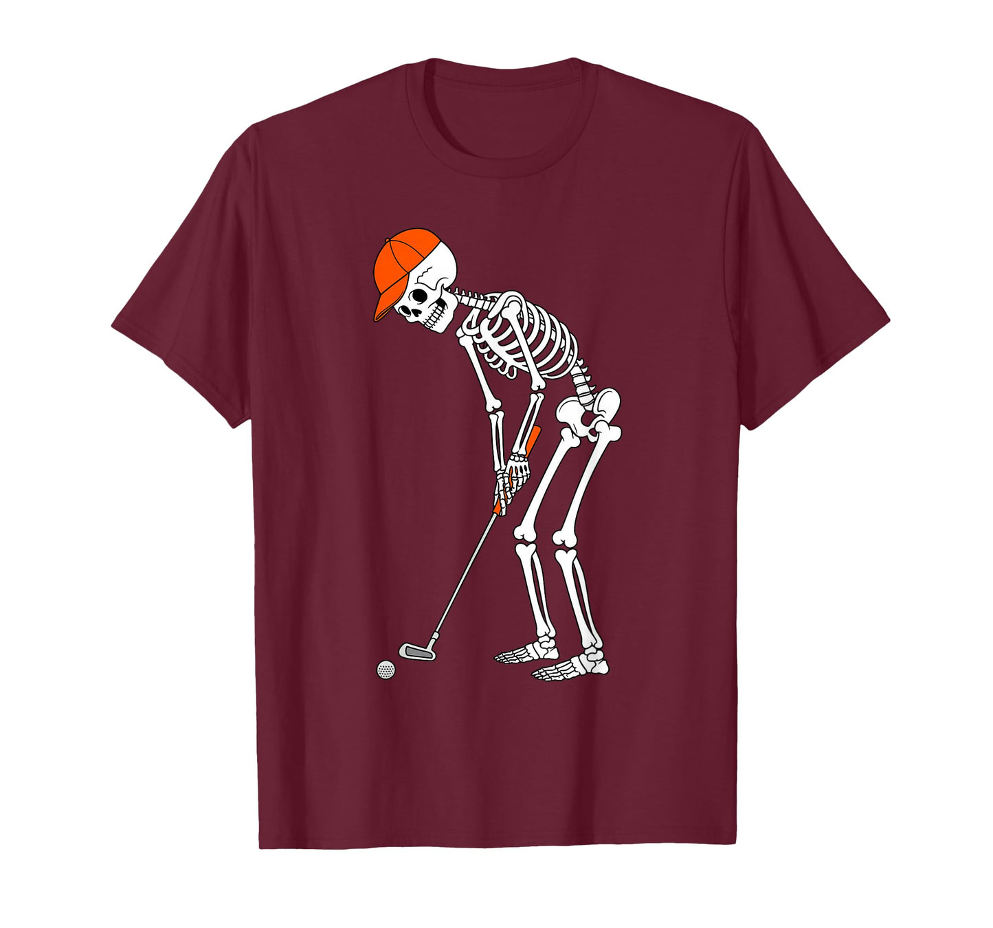 Funny Halloween Skeleton Golf Golfing Sports Golfer T-Shirt